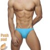 Solid Swimsuit Men 2021 Low Waist Bathing Suit Fashion Men's Swimwear Briefs Push Pad Summer Bathing Beach Wear Sea Surf Wear - Image 5